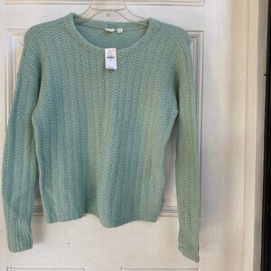 GAP Sweater Teal Green Fluffy Long Sleeve Soft Pullover Sweater NWT XS